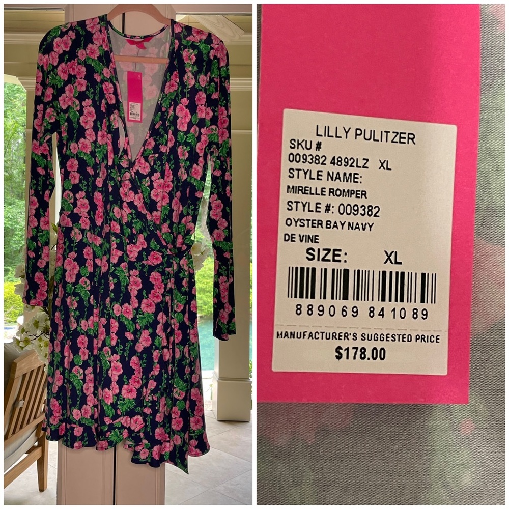 👗Sz XL/NWT
🌸Lilly Pulitzer Mirelle Wrap Romper
